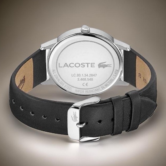 Lacoste Madrid Black Leather Band Blue Dial 2011034 - Picture 3 of 9